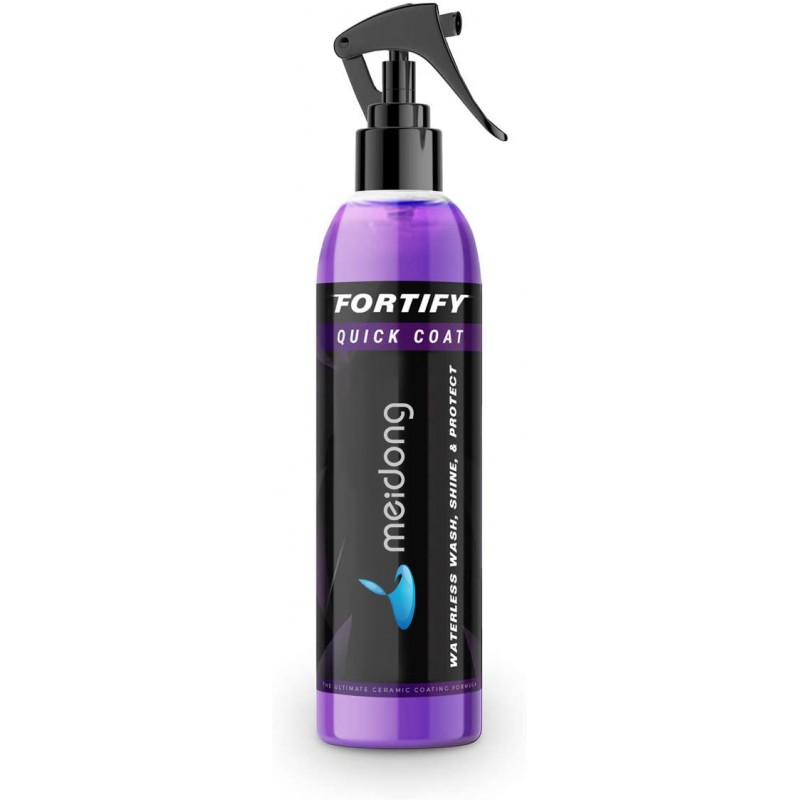 Meidong Fortify Quick Coat – Ceramic Coating - Car Wax Spray - Waterless Car Wash & Wax - Hydrophobic Top Coat Polish & Polymer Paint Sealant Protection